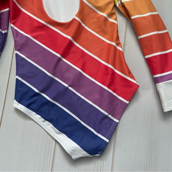 Saint Ida Bold Rainbow Long Sleeve Swimsuit - Picture 7 of 9